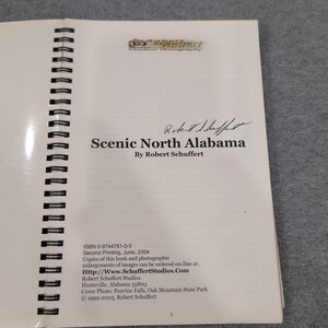 Schilderachtig boek met reisgids voor verborgen natuurlijke schatten, Noord-Alabama, boek met spiraalbinding afbeelding 3