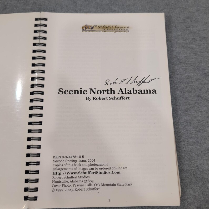 Schilderachtig boek met reisgids voor verborgen natuurlijke schatten, Noord-Alabama, boek met spiraalbinding afbeelding 3