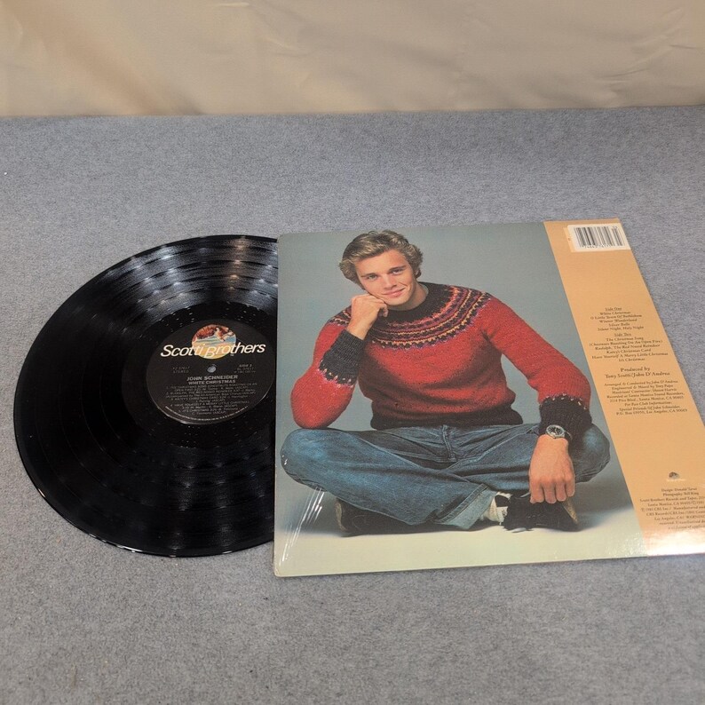 John Schneider White Christmas Vinyl LP 1981 Scotti Brothers Holiday Record image 2