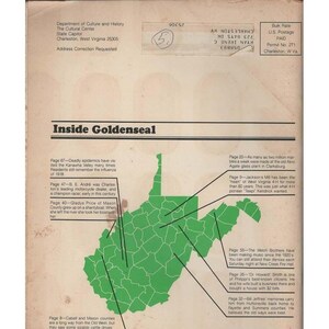 Goldenseal Magazine Virginia Traditional Life Summer 84 Cabell Mason County VTG afbeelding 2