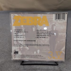 Zebra 3.V CD 1986 Atlantic Records Hard Rock Randy Jackson image 2