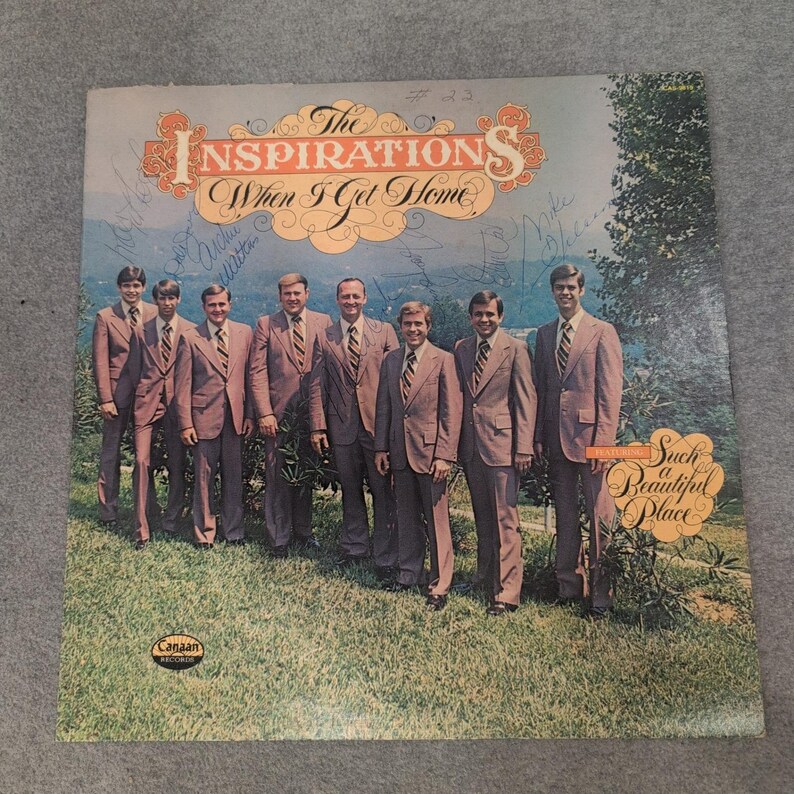 The Inspirations When I Get Home Signed Vinyl LP Canaan Records CAS-9819-LP 1977 image 1