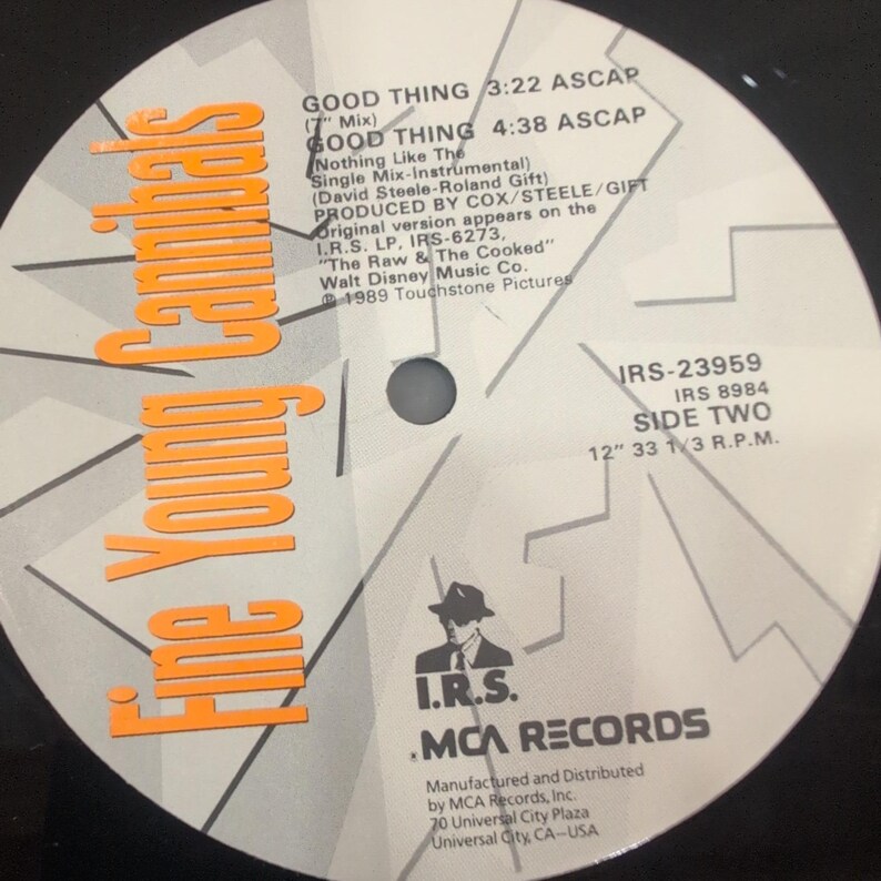 Fine Young Cannibals Good Thing 12 Vinyl Prince Paul Remix Promo IRS-23959 1989 image 8
