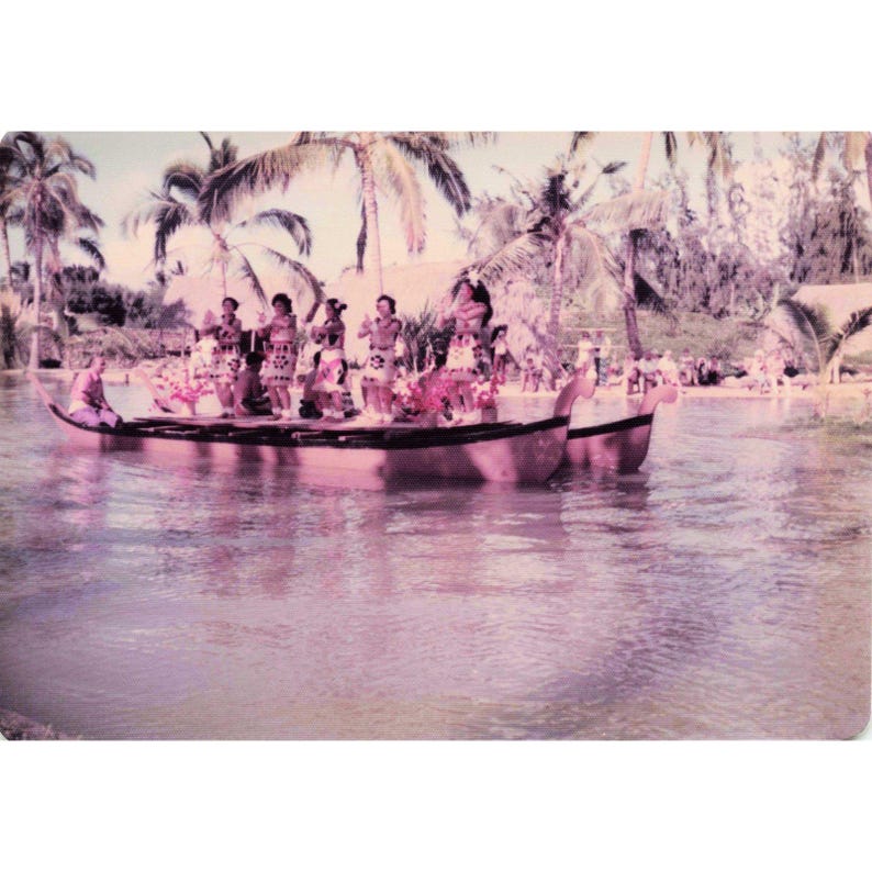 Vintage 1970s Polynesian Cultural Center Hawaii Canoe Pageant Photo Lot of 16 image 5