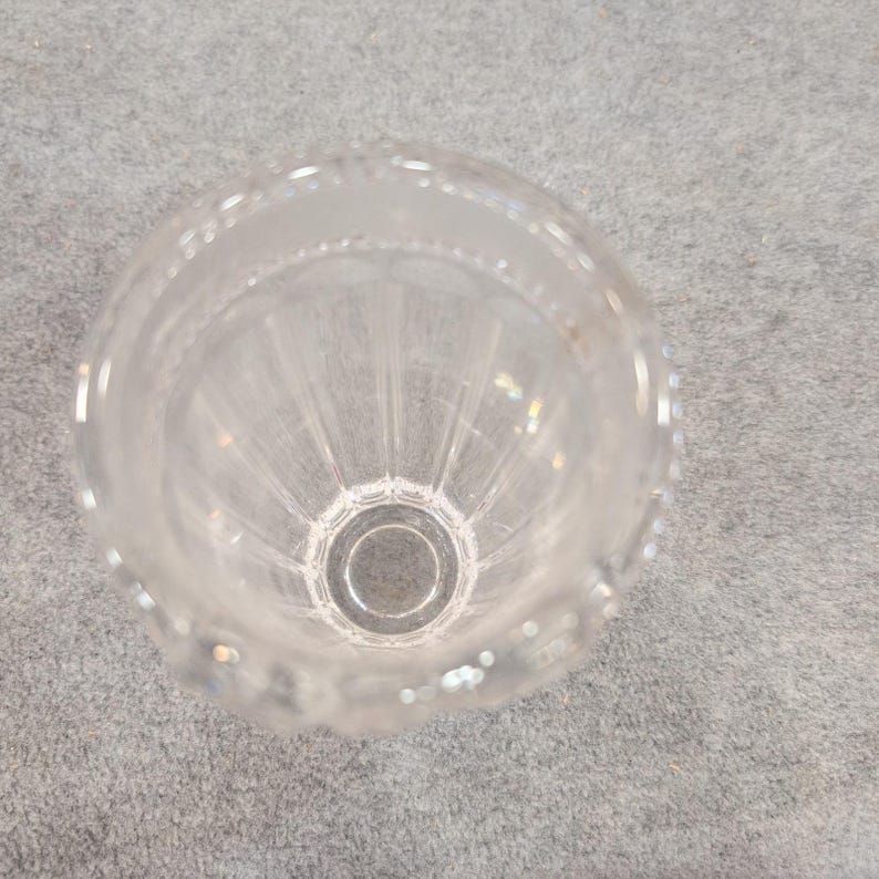 Studio Silversmiths Merci Cherie 24% Lead Crystal Frosted Bow Bud Vase Germany image 3