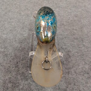 Vintage Bill Norman Fishing Lure Crankbait Blue Silver Scale Pattern image 3
