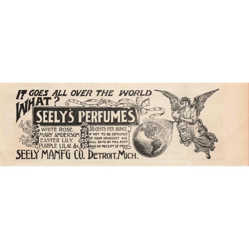 Seelys Perfumes Advertisement Detroit Michigan Vintage Advertising Print Ad image 1