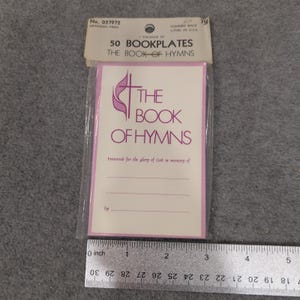 Vintage Abingdon Press United Methodist Book of Hymns Bookplates 50ct 037972 image 4