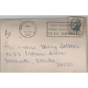 Konvolut von 13 Vintage-Briefumschlägen mit Poststempeln aus Sarasota, Florida, aus den 1950er- bis 1980er-Jahren Bild 14