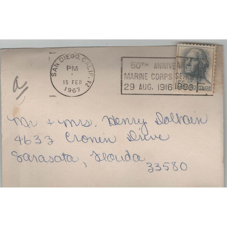 Konvolut von 13 Vintage-Briefumschlägen mit Poststempeln aus Sarasota, Florida, aus den 1950er- bis 1980er-Jahren Bild 14