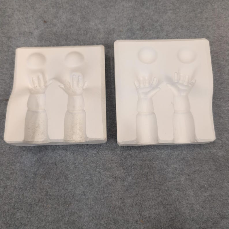 Rare By Lo Hands Ceramic Mold Soap Candle Making Craft Art image 2
