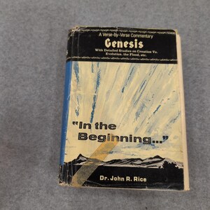 In the Beginning Genesis Commentary Dr John R Rice 1975 Hardcover 087398403X image 2