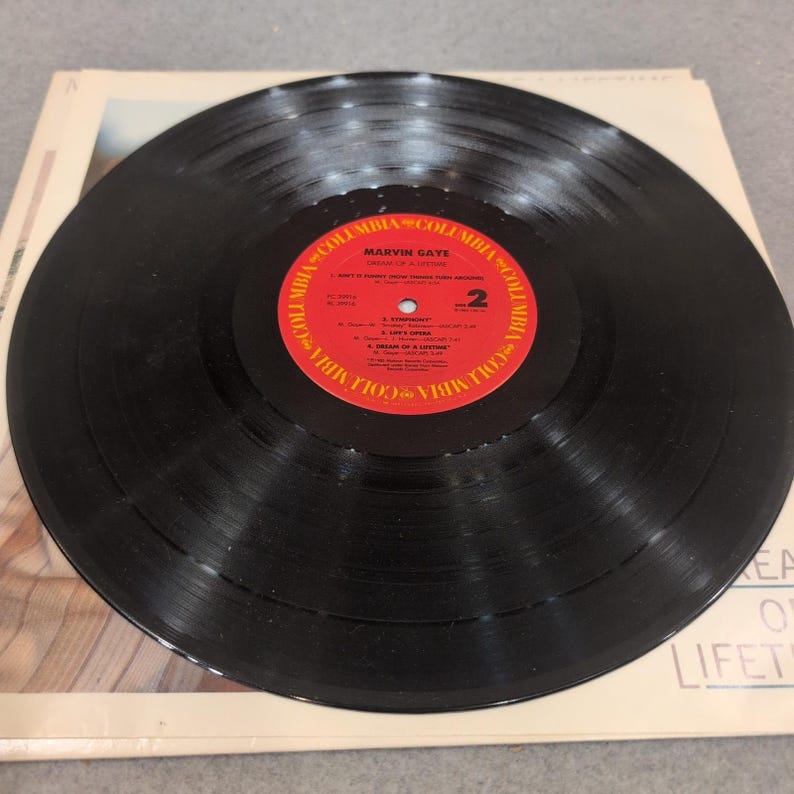 Marvin Gaye Dream of a Lifetime Vinyl LP Columbia FC 39916 1985 Soul Funk R&B image 5