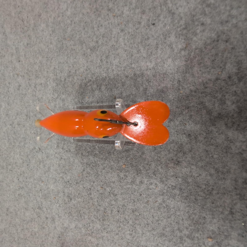 Whopper Stopper Hellbender Esca da pesca vintage arancione 1130 con scatola immagine 4