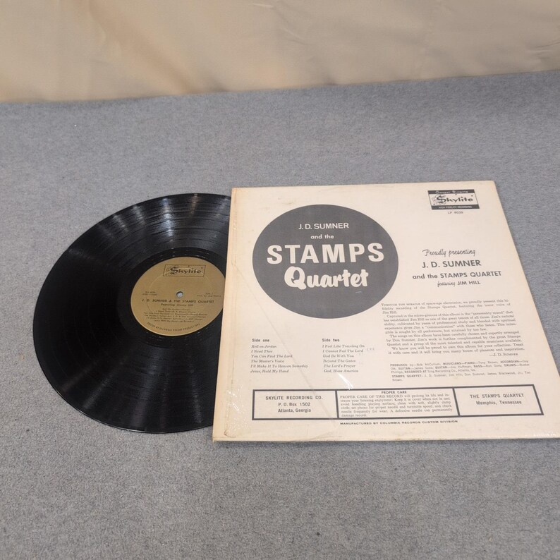 JD Sumner and the Stamps Quartet Featuring Jim Hill Skylite LP 6039 Vinyl Record image 2