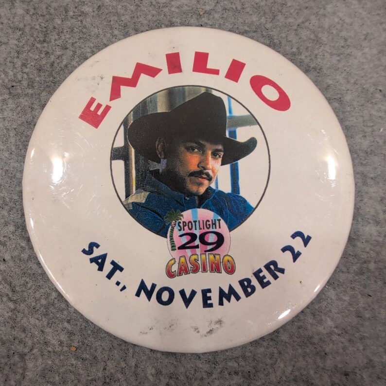 Emilio Casino Spotlight 29 November 22 Round Pinback Button image 1