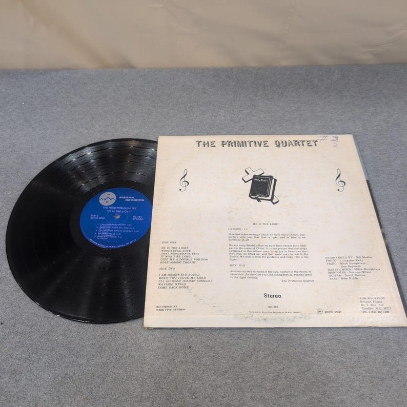 The Primitive Quartet He Is The Light LP de Vinil Gospel Pisgah Records RS-161 imagem 2