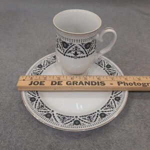 Sheffield Versailles Fine China Demitasse Cup and Saucer Set Japan 1970 JE 60 61 image 4