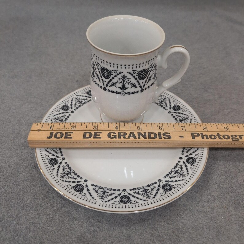 Sheffield Versailles Fine China Demitasse Cup and Saucer Set Japan 1970 JE 60 61 image 4