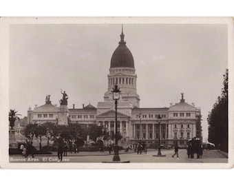 Vintage Buenos Aires Argentina El Congreso National Congress Postcard 1038