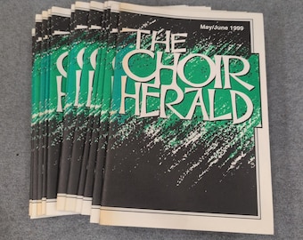 The Choir Herald, mayo-junio de 1999. Lote de 18 partituras corales de Lorenz Publishing.