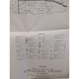Mappa stradale generale d'epoca della contea di Tuscaloosa, Alabama, 1980, University Cottondale immagine 3