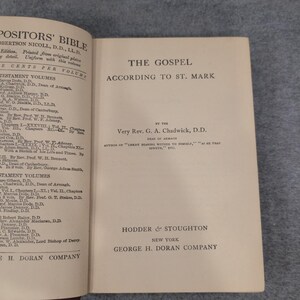 The Expositor's Bible St. Mark G.A. Chadwick Hardcover George H. Doran Company image 3