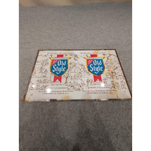 Vintage Heileman's Old Style Beer Uncut Metal Can Label Sheet G Heileman Brewing image 1
