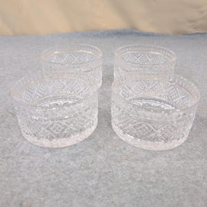 Shannon Dublin Crystal Salad Bowls Set of 4 Cut Glass Clear Round Dessert Dishes image 1
