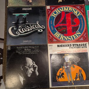 Lot de 15 disques vinyles classiques LP Bernstein Horowitz Van Cliburn Beethoven VG image 2