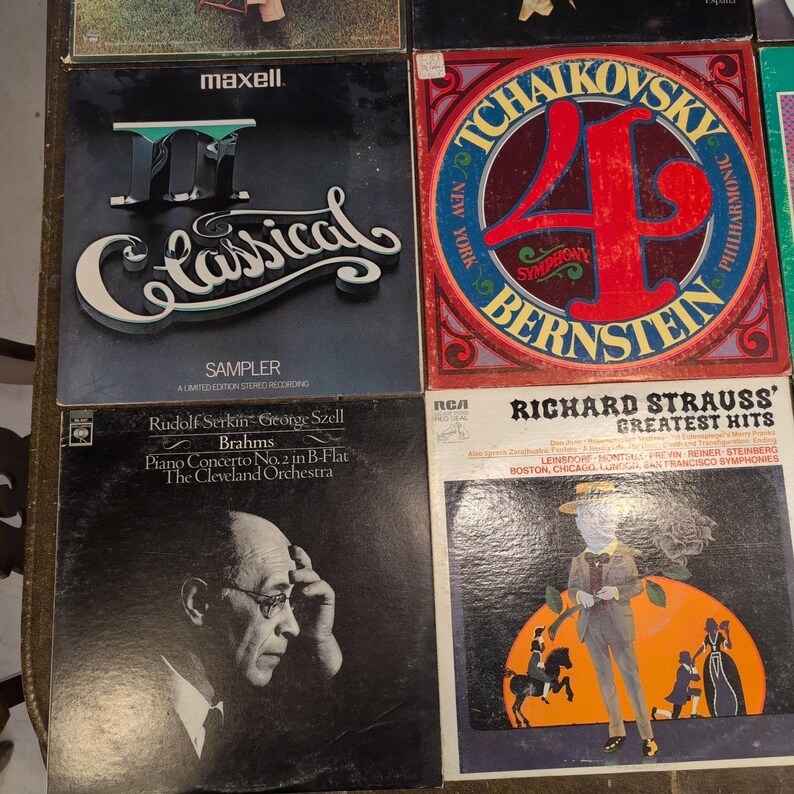 Lot de 15 disques vinyles classiques LP Bernstein Horowitz Van Cliburn Beethoven VG image 2