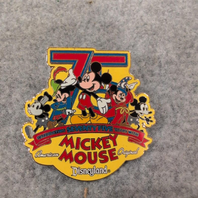 Disney Disneyland 75 Years of Mickey Mouse Official Pin Trading 2003 Enamel Pin image 1