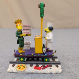 The Simpsons Christmas Express A Holiday Delivery Luigi Pizza Sculpture 2006 image 1