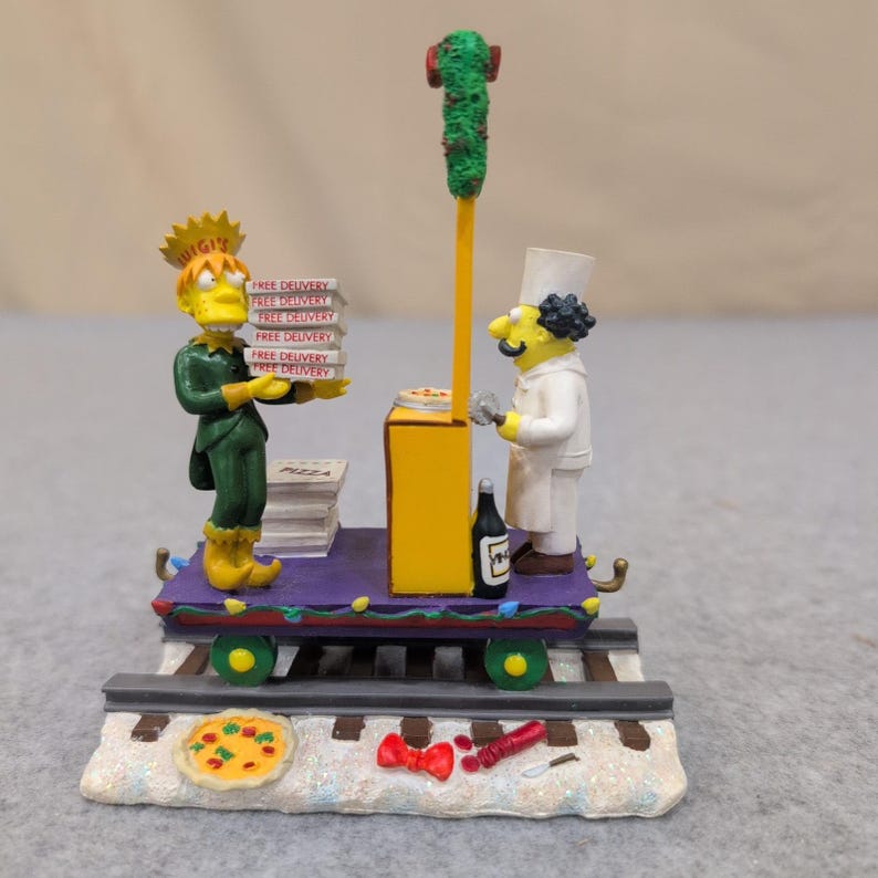 The Simpsons Christmas Express A Holiday Delivery Luigi Pizza Sculpture 2006 image 1