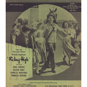 Noter för vintage Riding High från 1950 av Bing Crosby, Frank Capra, Paramount Pictures bild 1