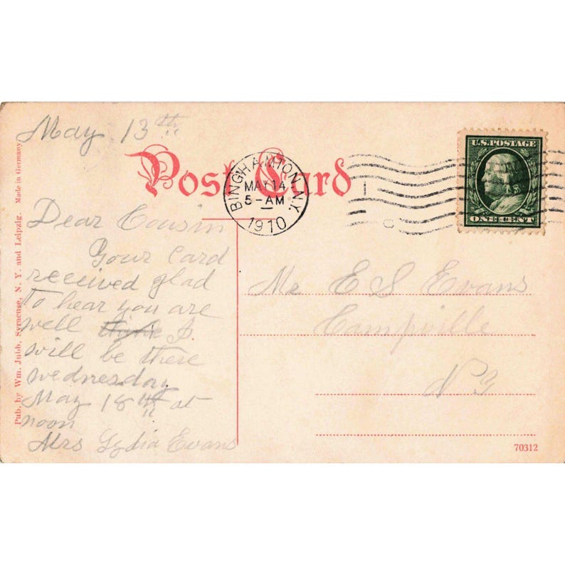 Vintage 1910 H. H. Franklin Automobile Works Syracuse NY Postcard Factory View image 2
