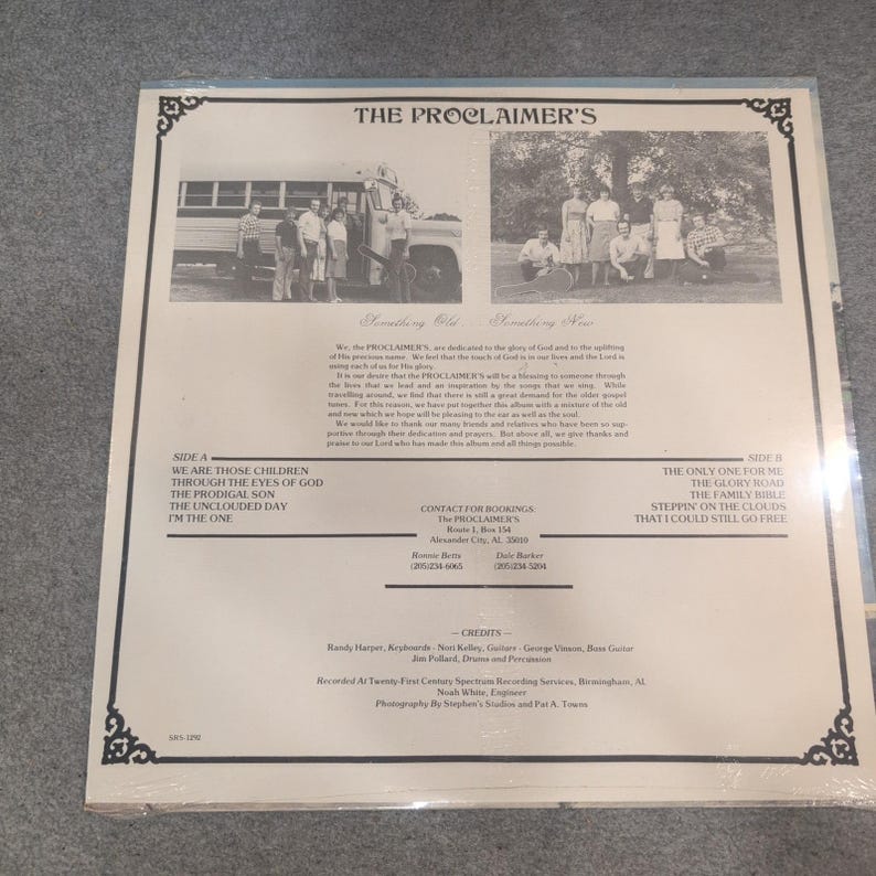 The Proclaimer's Something Old Something New Gospel Vinyl LP SRS-1292 Alabama image 2