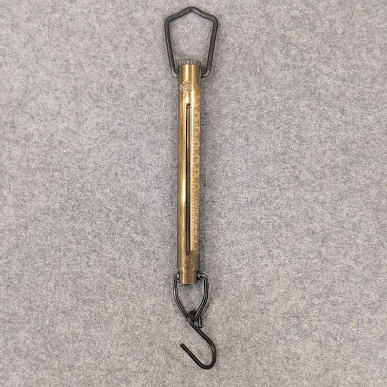Vintage Salter Brass Spring Scale Luggage Postal Weighing Tool image 1