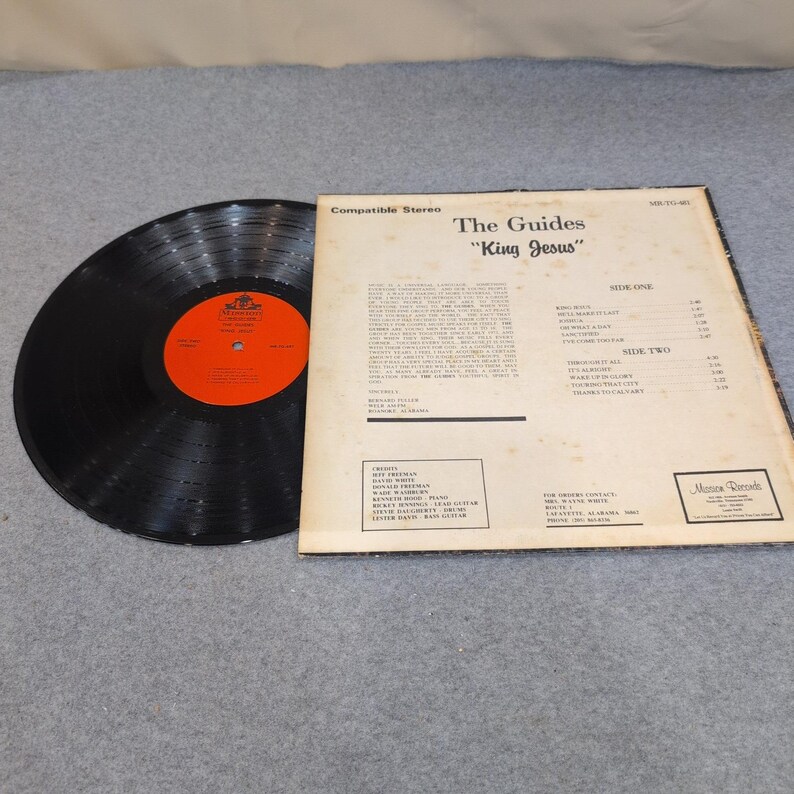 The Guides King Jesus Vinyl LP Mission Records MR-TG-481 Gospel Religious Music image 2
