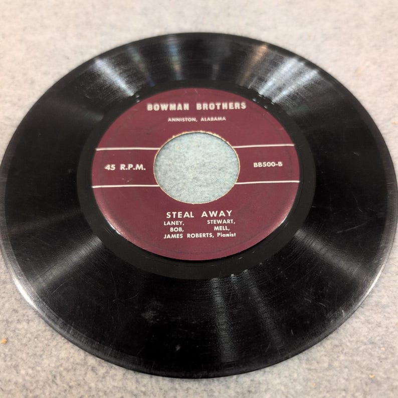 Bowman Brothers Then I Met The Master Steal Away 45 RPM Vinyl Record BB500-A/B image 3