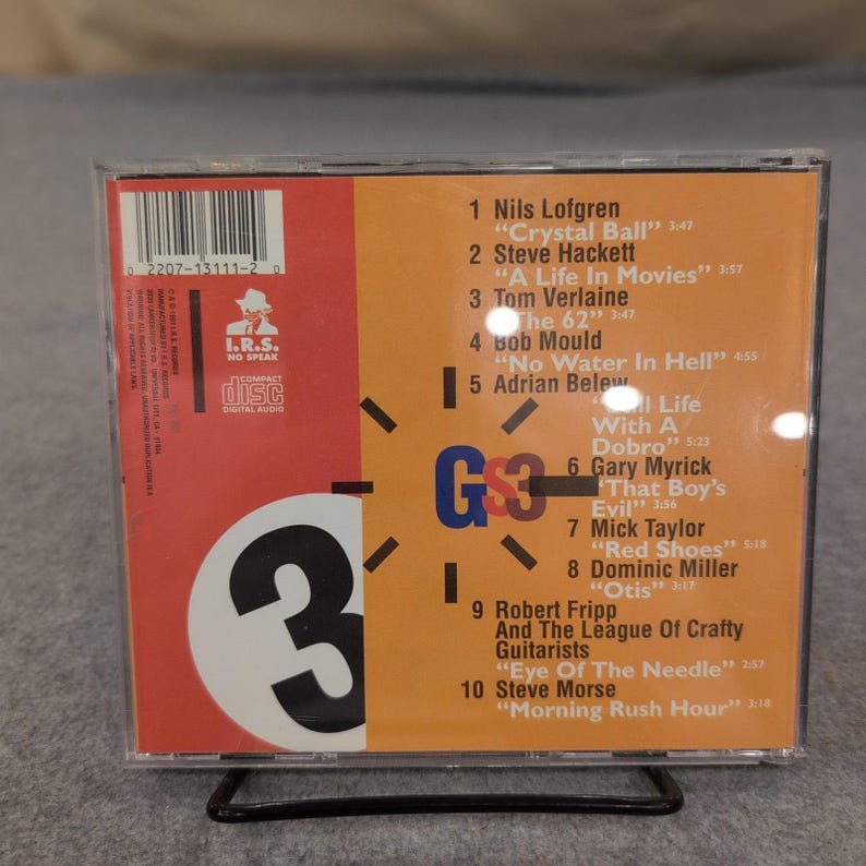 Guitar Speak 3 Various Artists CD Nils Lofgren Steve Hackett Robert Fripp 1991 image 2