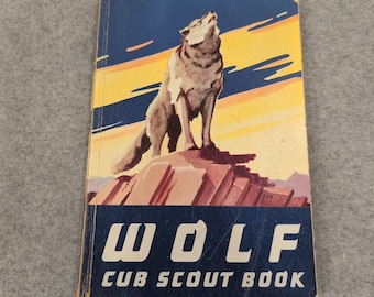 Vintage 1954 Wolf Cub Scout Book Boy Scouts of America BSA Handbook Manual