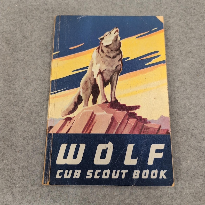 Vintage 1954 Wolf Cub Scout Book Boy Scouts of America BSA Handbook Manual image 1