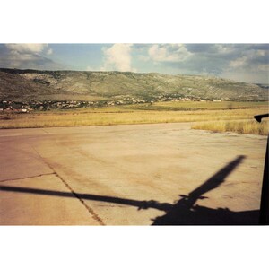 Vintage 1999 SFOR Bosnia UH-1N Helicopter Airfield Photo Lot 6x4 image 2