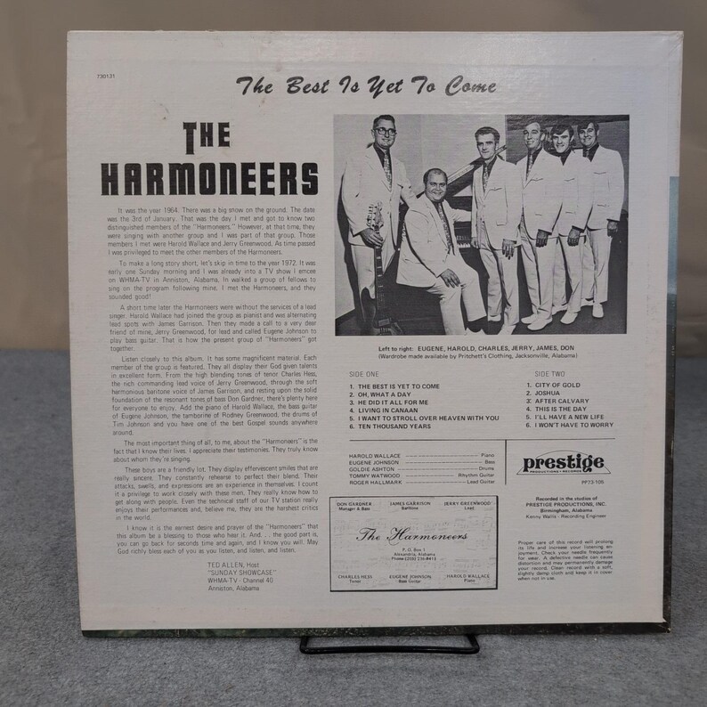 The Harmoneers Het beste moet nog komen Vinyl-LP Prestige PP73-105 Gospel Stereo afbeelding 2