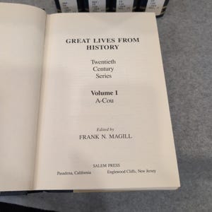 Great Lives From History Twentieth Century Series 5 Vol Set Frank N Magill 1990 image 4