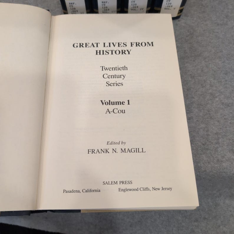 Great Lives From History Twentieth Century Series 5 Vol Set Frank N Magill 1990 image 4