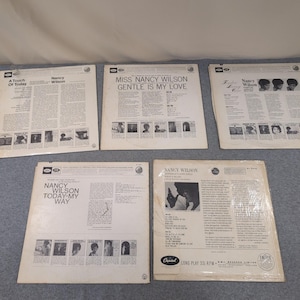 Nancy Wilson 5 Vinyl LP Lot A Touch of Today Gentle Is My Love Capitol Records image 4