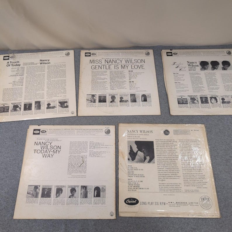 Nancy Wilson 5 Vinyl LP Lot A Touch of Today Gentle Is My Love Capitol Records image 4