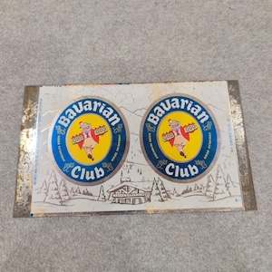 Vintage Bavarian Club Premium Beer Metal Flat Top Jos Huber Brewing Co Monroe WI image 1